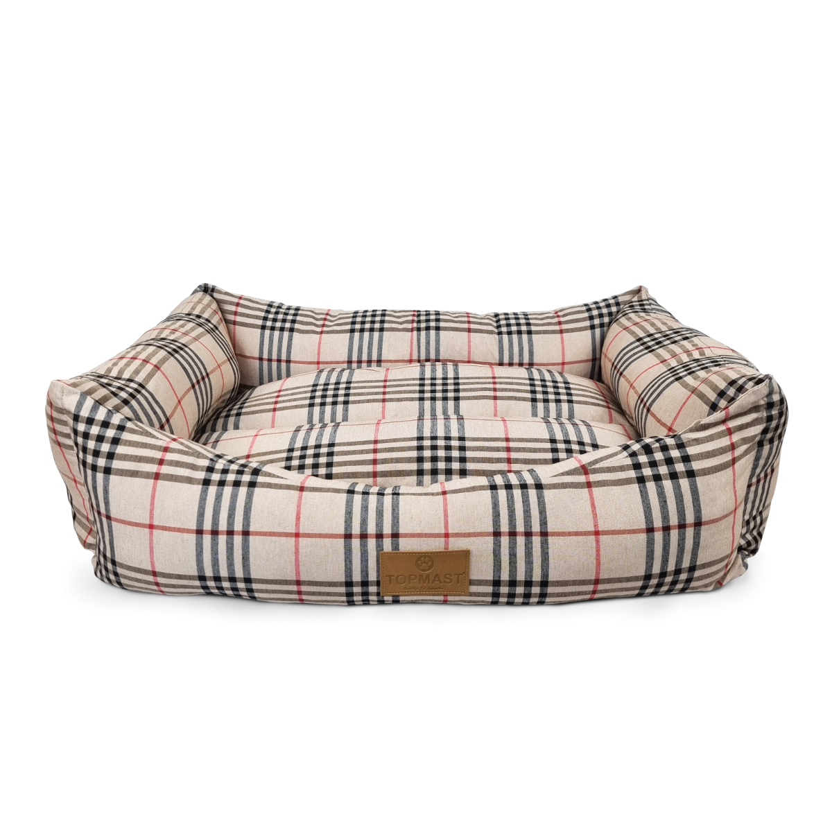 Dänisches Hundebett Knuth - Burberry Beige - 62 x 44 x 22 cm